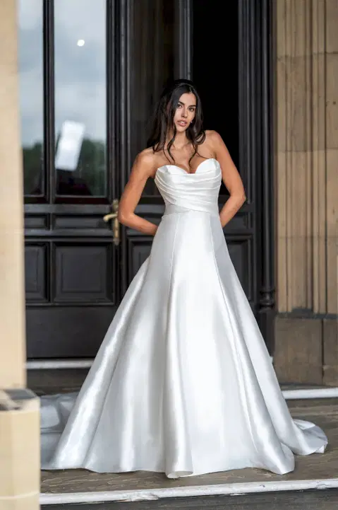 Style RB3246 wedding dress by Rachel Allan, ball gown, satin