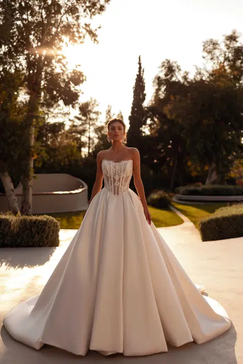 Style 1518 wedding dress by Demetrios, ball gown, lace
