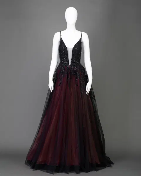 DarkRed wedding dress by DarkDreamCouture