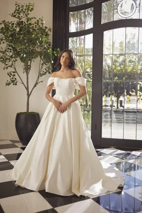 Addison wedding dress by Casablanca Bridal, ball gown, satin