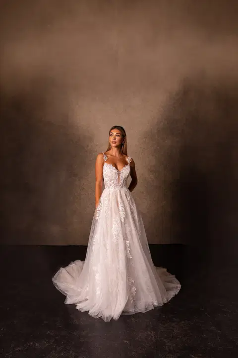 Style RB3231 wedding dress by Rachel Allan, A-line, lace