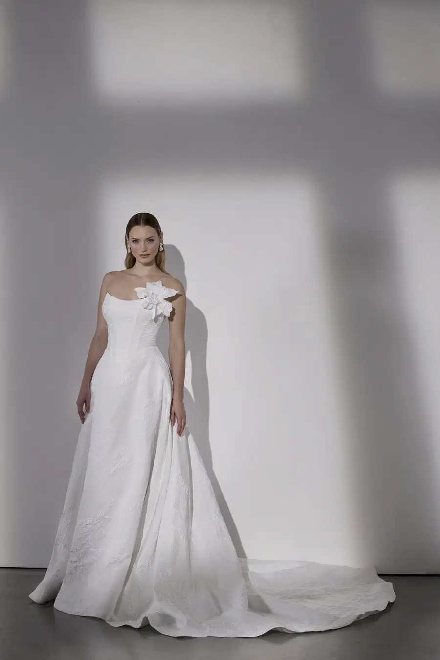 Clarendon by Avenue by Josephine Scott: A-Line silhouette, cat eye neckline, sleeveless, jacquard