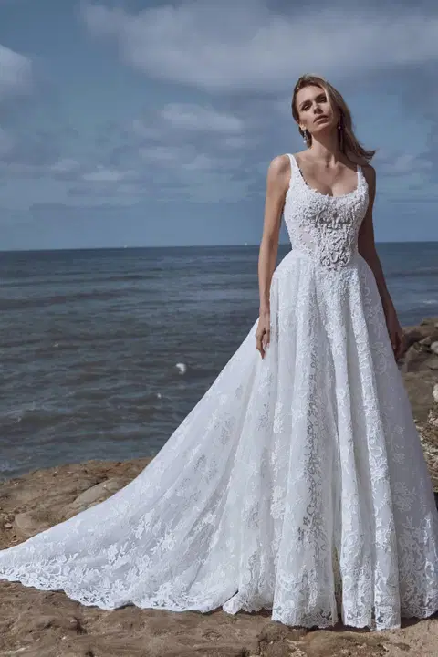126248 Suzette wedding dress by Calla Blanche, ball gown, lace