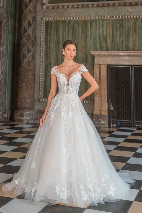Style 50901 wedding dress by Diane Legrand, A-line, lace