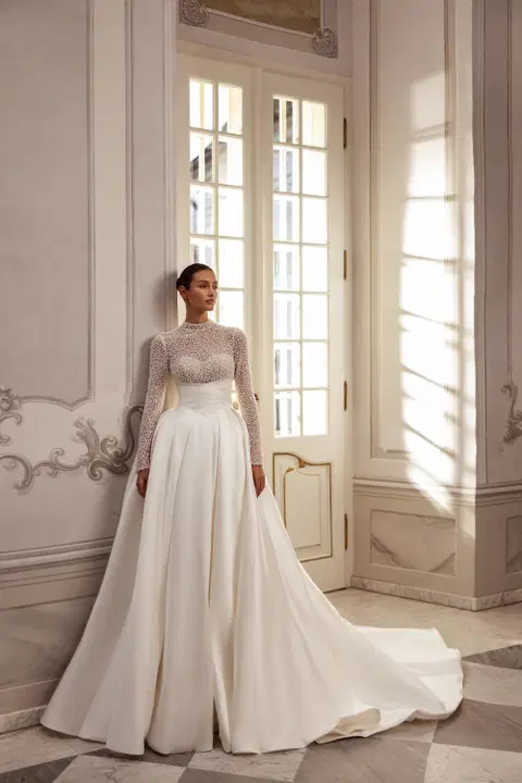 Edith wedding dress by Tina Valerdi, princess, mikado