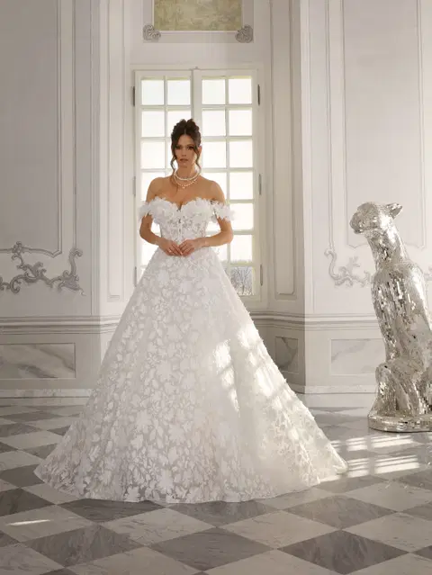 Kristen wedding dress by Vanilla Sposa, ball gown, lace