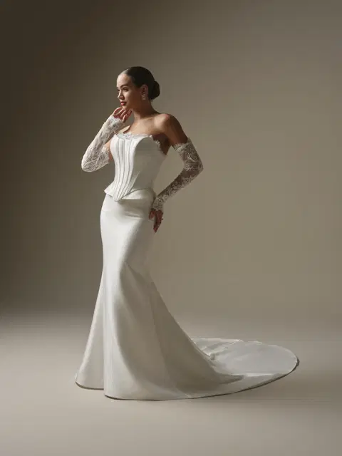 Lassen wedding dress by Sottero & Midgley, fit & flare, lace