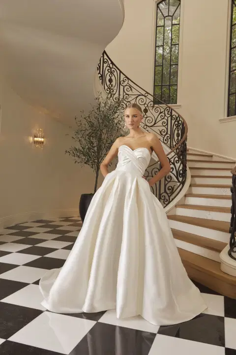 Lorelai wedding dress by Casablanca Bridal, A-line, satin