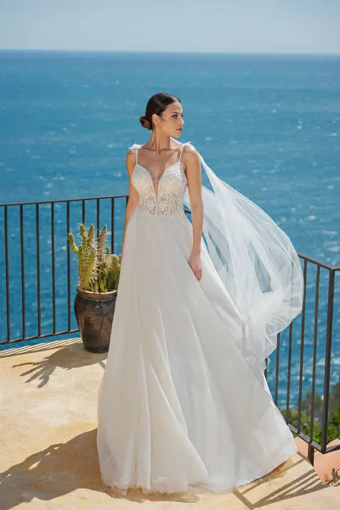Style MGB142 wedding dress by Miss Beautiful Bride, A-line, tulle