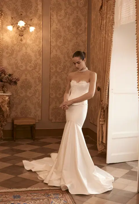 Blanche 25-008 wedding dress by Ricca Sposa Atelier, mermaid, lace