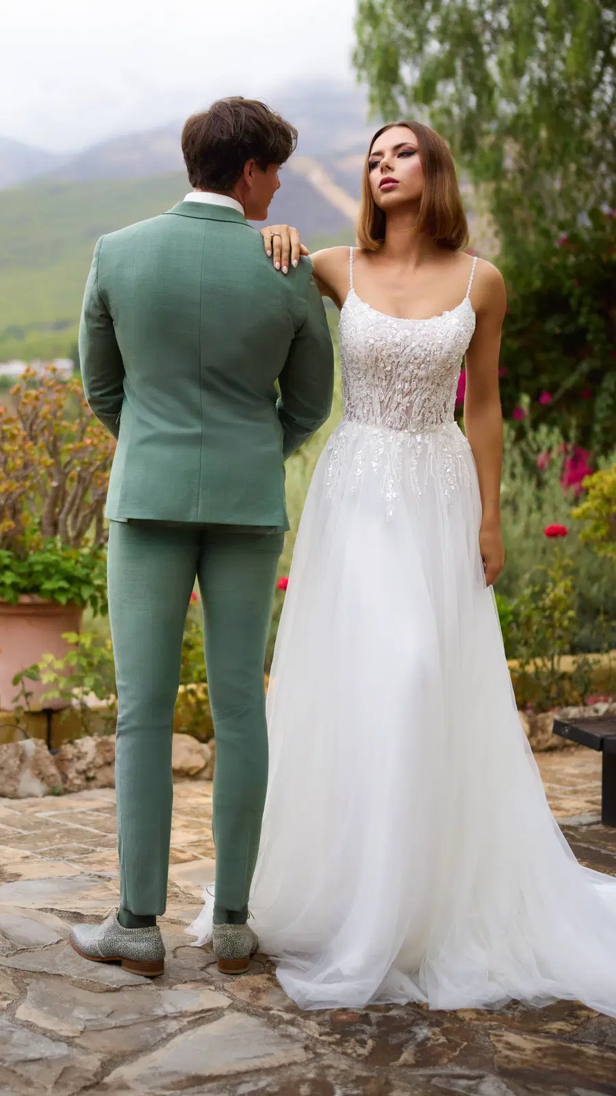 Made to Love 26414 by Made to Love by Très Chic: A-Line silhouette, scoop neckline, sleeveless, tulle
