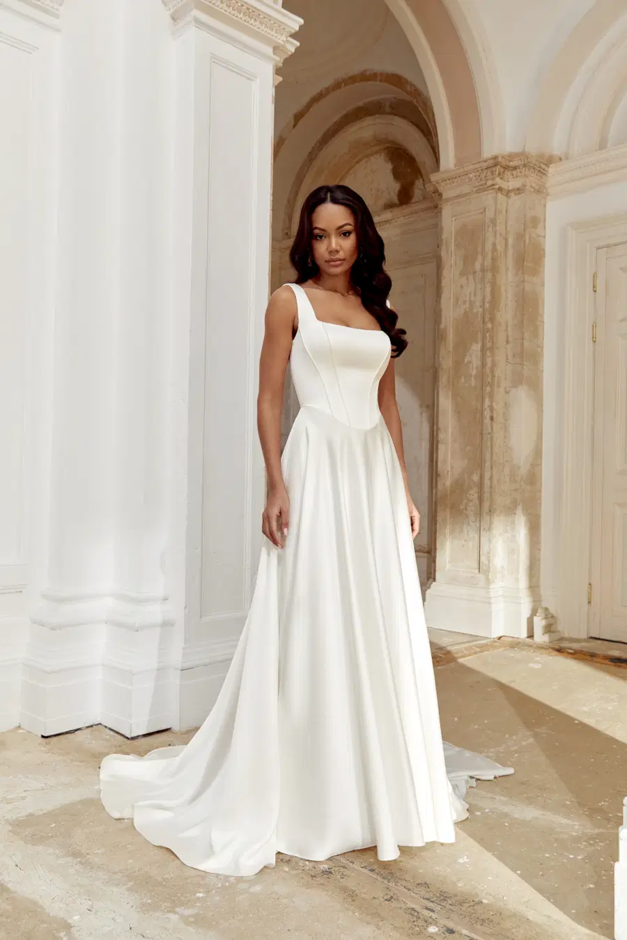 44548 by Sincerity Bridal: A-Line silhouette, square neckline