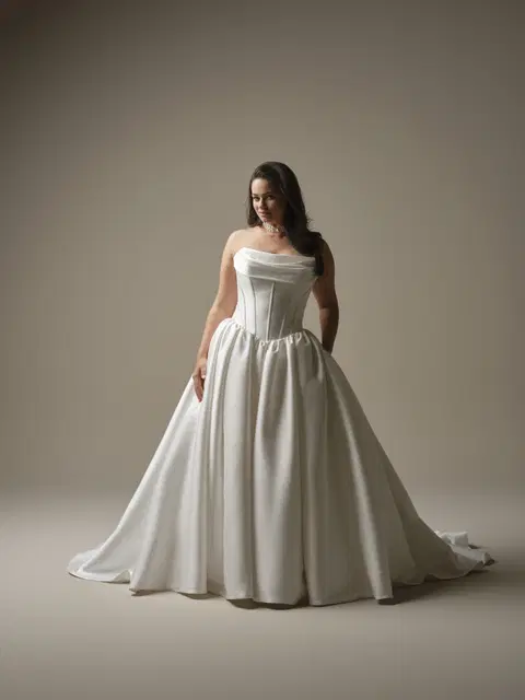 Yuma wedding dress by Maggie Sottero, ball gown, mikado