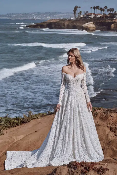 126259 Leticia wedding dress by Calla Blanche, A-line, lace