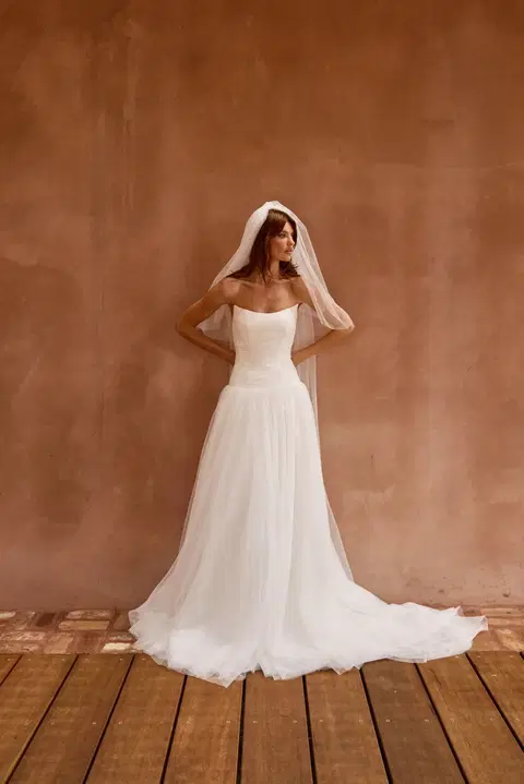 Aire wedding dress by MWL Bride, A-line, tulle