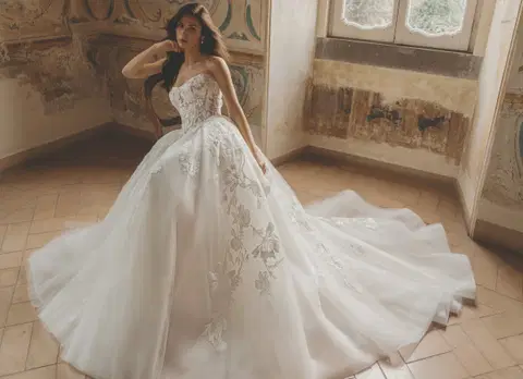 Daniella wedding dress by Pen·Liv, A-line, lace