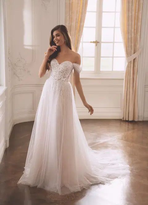 Fable wedding dress by ÉLYSÉE, A-line, organza