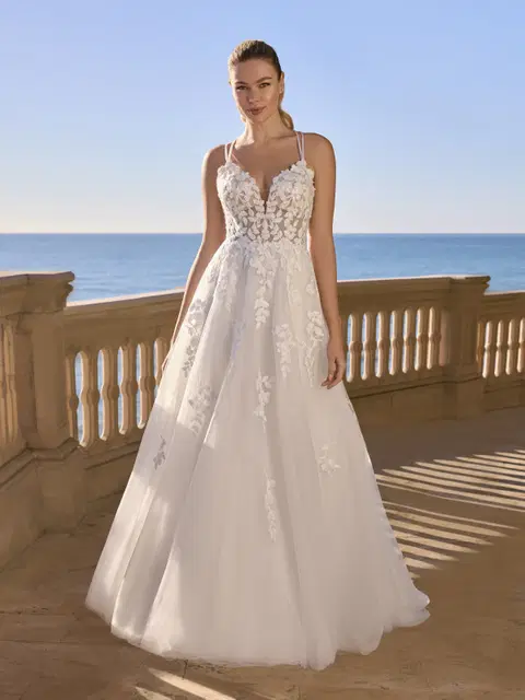 Ursinia wedding dress by Ladybird, A-line, V-neck