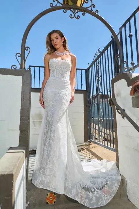 LA26123 Mirella wedding dress by Calla Blanche, trumpet, lace