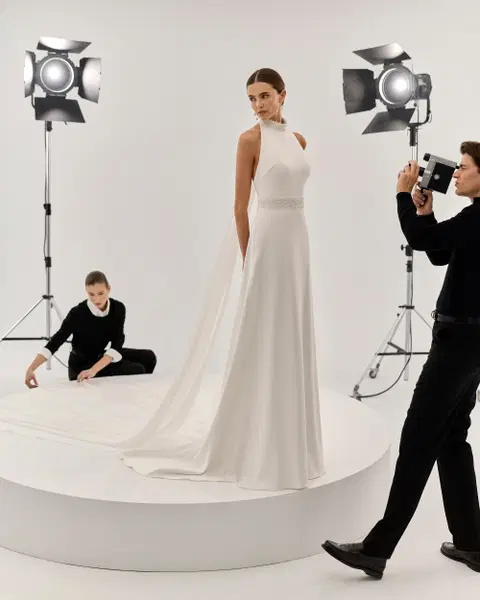 Selva wedding dress by Rosa Clara, straight, crepe