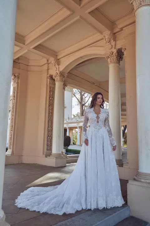 126255 Louisa wedding dress by Calla Blanche, A-line, lace
