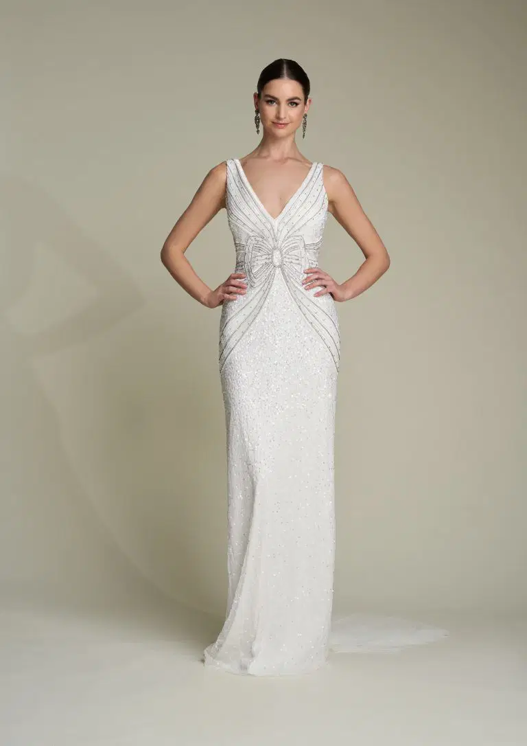 Kay by Eliza Jane Howell: V-neck neckline, sleeveless, tulle