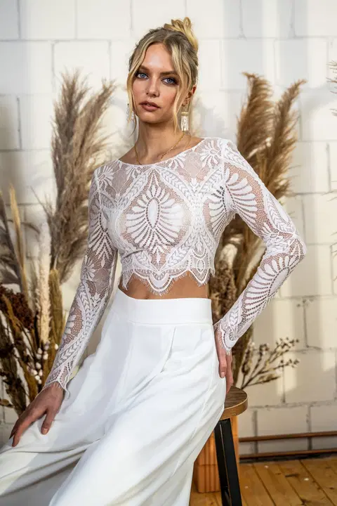Dion Top by Malee, two-piece, lace