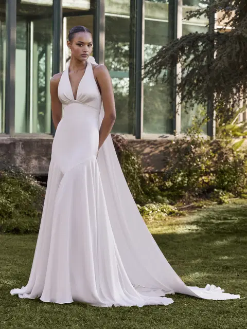 Lieles wedding dress by Pronovias, mermaid, satin