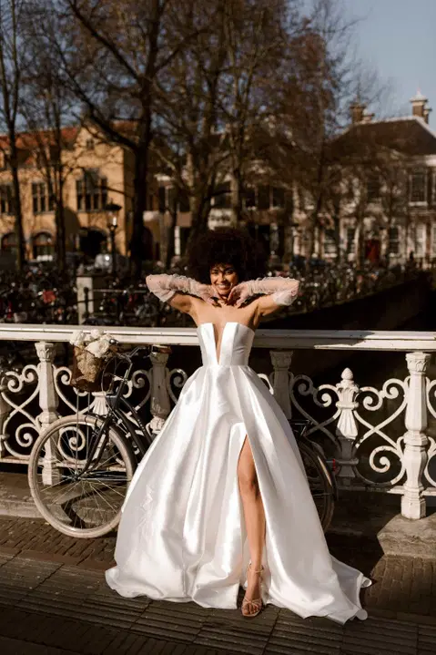 Florence wedding dress by MWL Bride, ball gown, satin