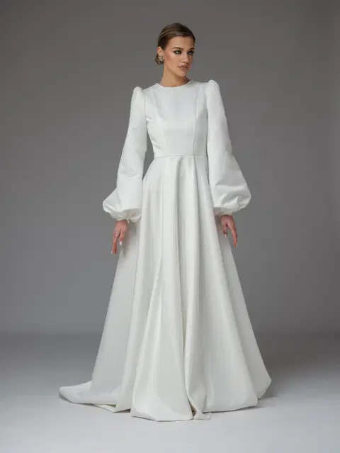 Canna wedding dress by Katya Katya London, A-line, mikado