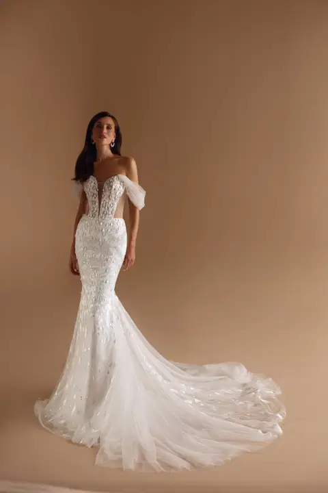 Kaeli wedding dress by Ella Novia, mermaid, tulle