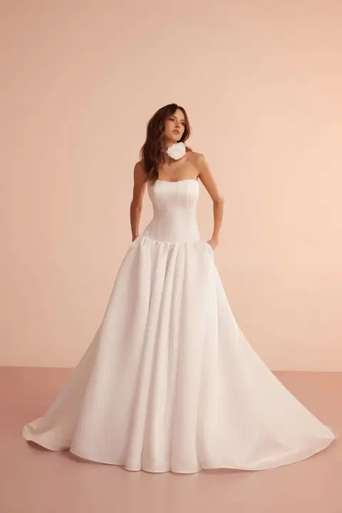 Style L409 wedding dress by Ariamo Light, ball gown, satin