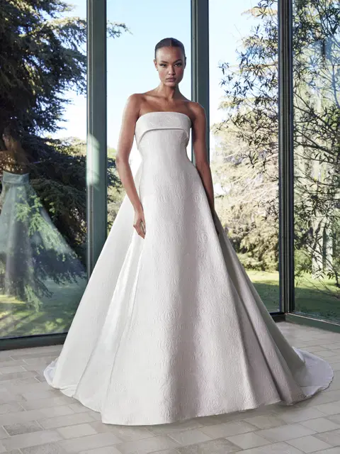 Skies wedding dress by Pronovias, A-line, mikado