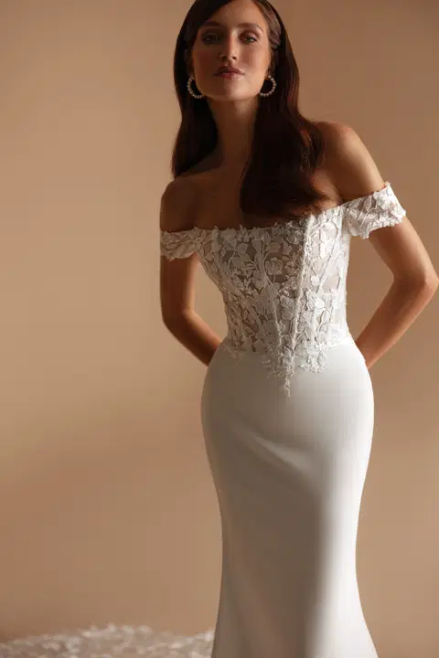 Madison wedding dress by Ella Novia, mermaid, lace