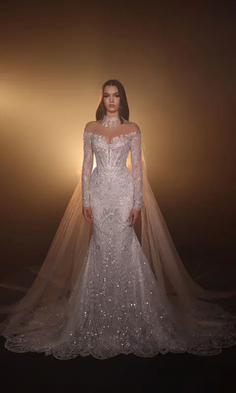Style R 24-019 wedding dress by Ricca Sposa, fit & flare, lace