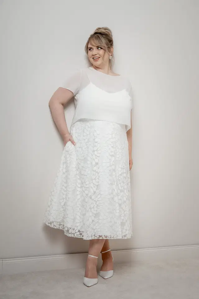 Rock Liza Midi Curvy by noni: Two-Piece silhouette, lace