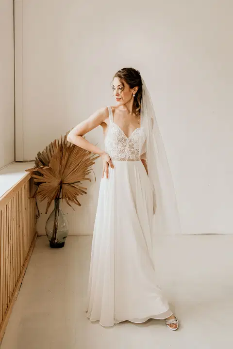 Romi wedding dress by Esther Hofmann, A-line, chiffon