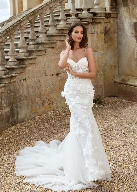 Crazy in Love wedding dress by Dando London, fit & flare, tulle