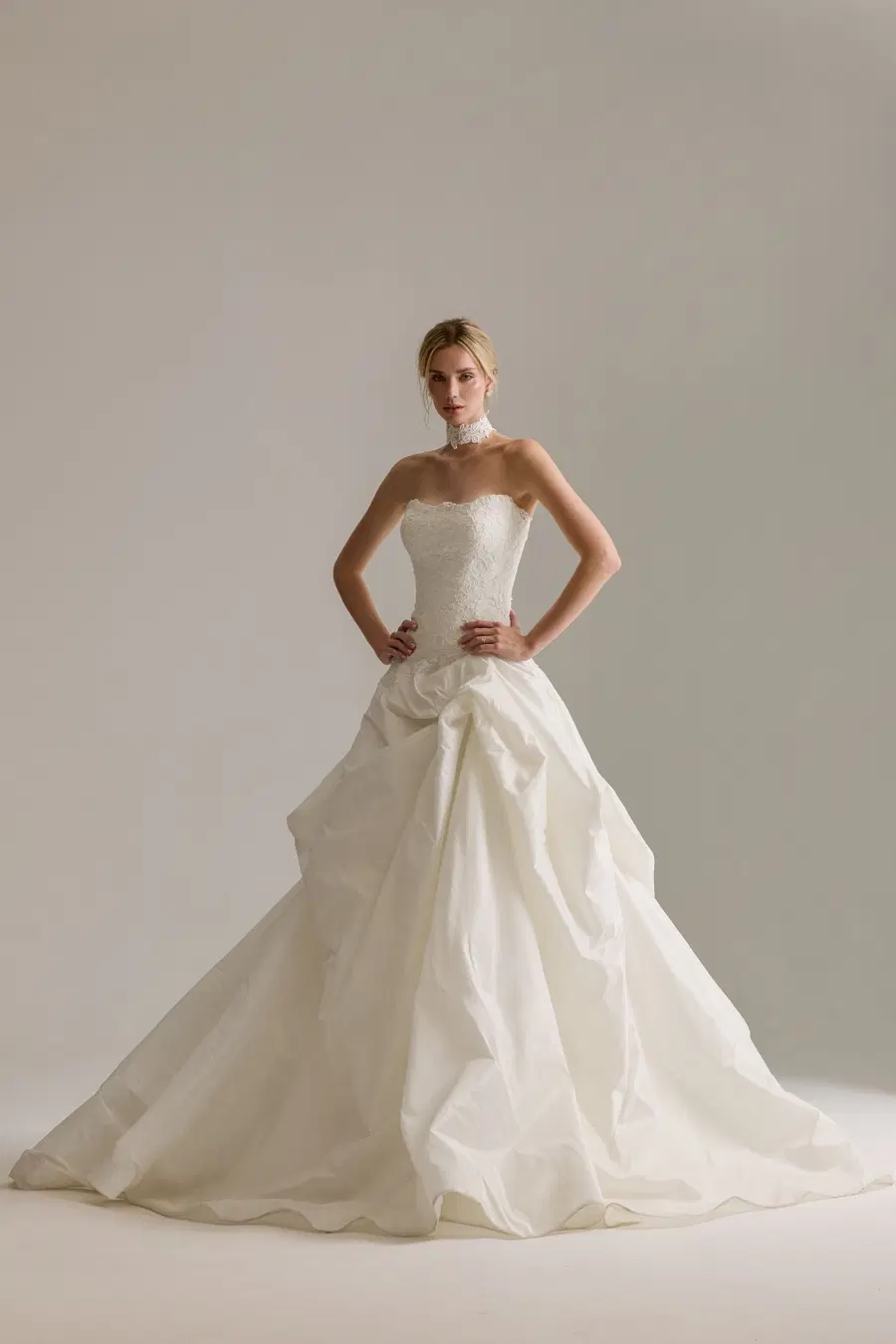 Celinde by Josephine Scott: Ball Gown silhouette, sweetheart neckline, sleeveless, lace
