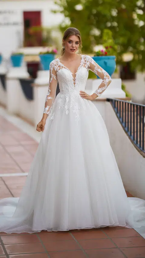 Trés Chic Collection 26224 wedding dress by Très Chic, A-line, tulle