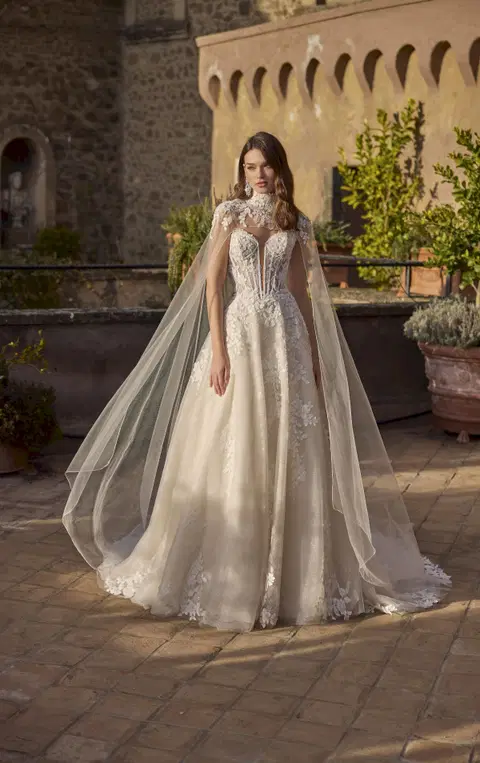 Alani 63326 wedding dress by Veni Infantino, ball gown, lace