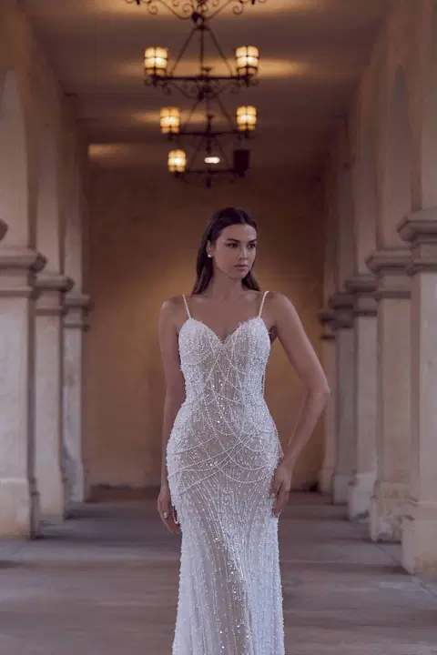 126256 Morgan wedding dress by Calla Blanche, mermaid, tulle