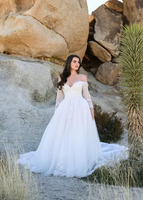 Malapai wedding dress by Dando London, ball gown, lace