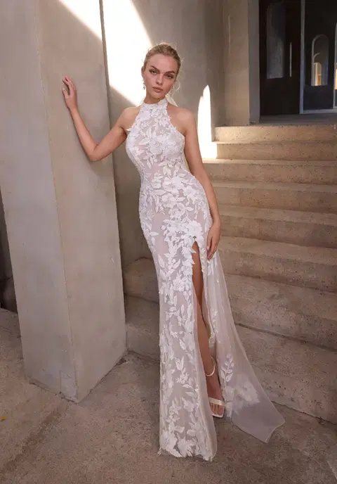 Kali wedding dress by Mori Lee, tulle, high / halter