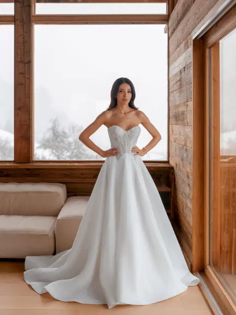 Monique Brautkleid von Innocentia, A-Linie, Organza