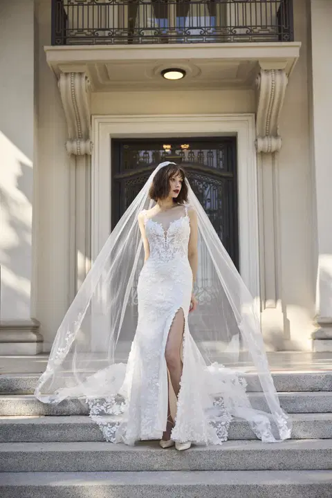 West wedding dress by Sottero & Midgley, fit & flare, lace