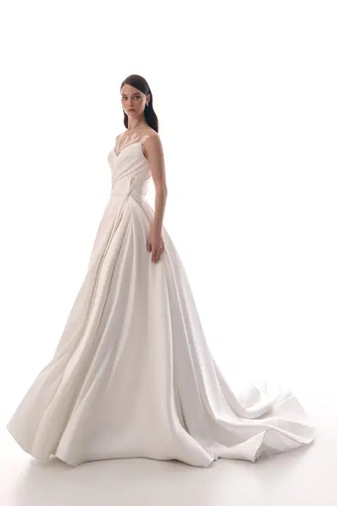 Gina wedding dress by Innocentia, A-line, satin