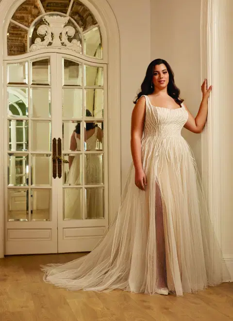 Portrait x Caroline wedding dress by Portrait, ball gown, tulle