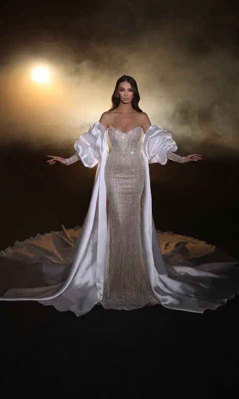 Style R 24-007 wedding dress by Ricca Sposa, mermaid, satin