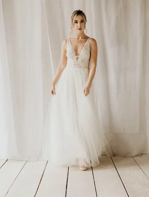 Mia wedding dress by Esther Hofmann, A-line, lace